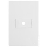 Placa Furo Horizontal 4x2 - RECTA Branco Satin Fosco